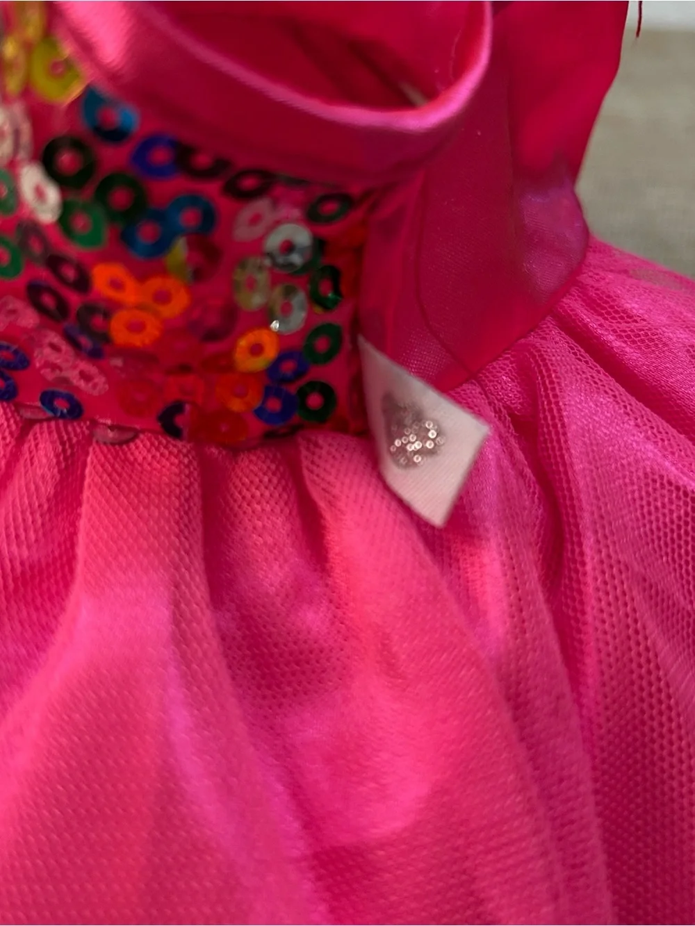 Build-A-Bear Workshop Pink Sequin Tulle Tutu Dress Special Occasion Bear Outfit